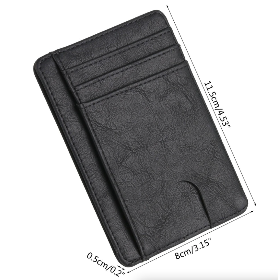 Mens Leather Slim Wallet Credit Card Holder RFID Blocking Pocket ID