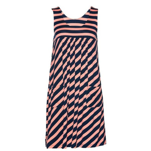 Fashion Striped Dress Summer Dress Loose Simple Sleeveless Dress