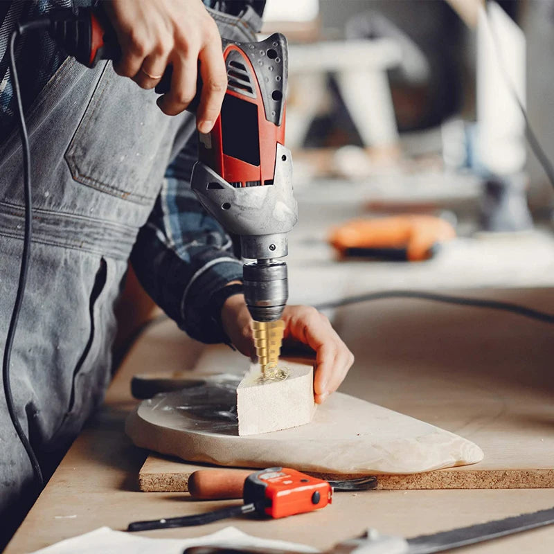 4-32 mm 4-20 mm HSS Titanium Coated Step Drill Bit High Speed Steel