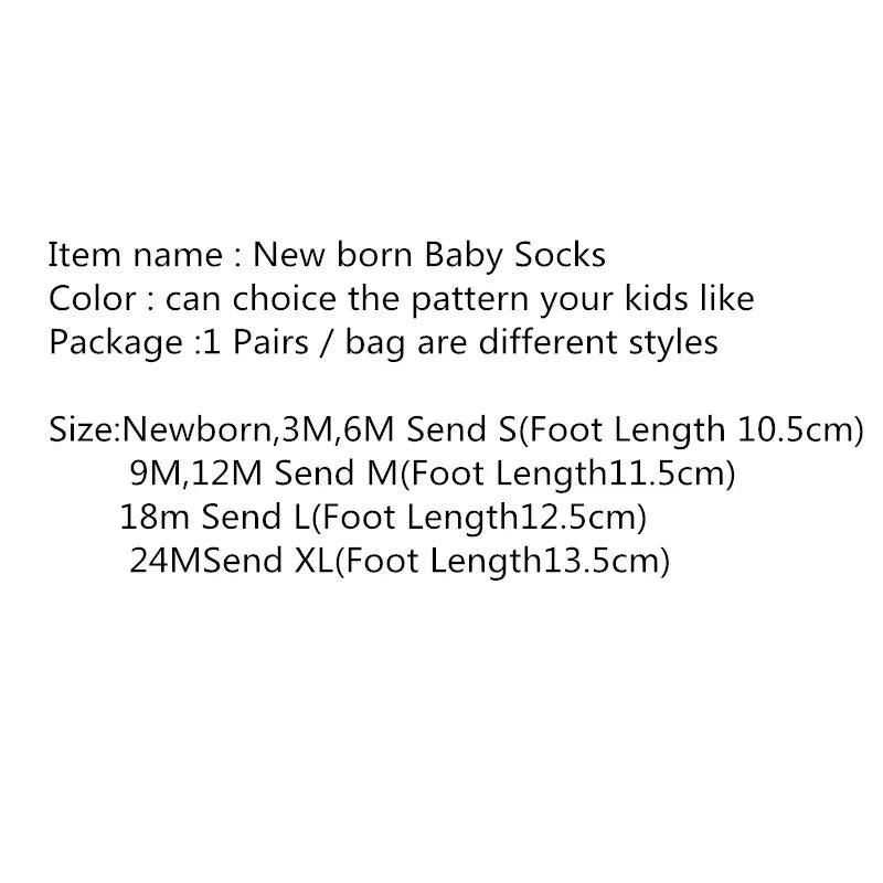 0-24M New born Baby Socks With Rubber Soles Infant Baby Girls Boys