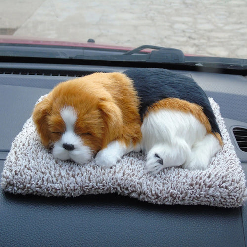 Car Dashboard Ornaments Decor Cute Simulation Plush Cats Dogs Toy