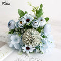 Meldel Artificial Peony Flowers Silk Bouquet for Wedding Decoration