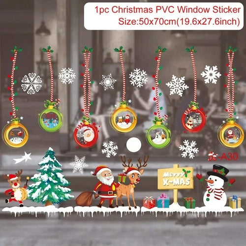 Christmas Window Stickers Christmas Wall Sticker Kids Room Wall Decals