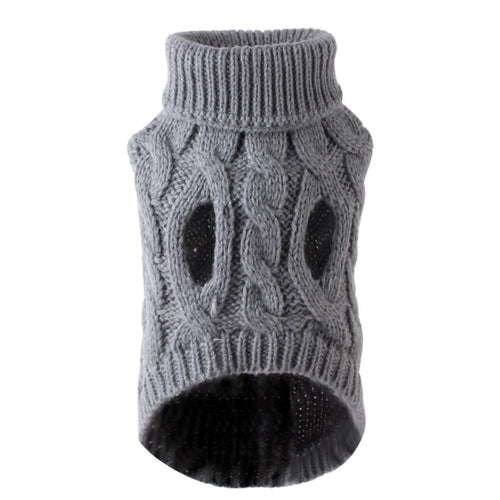 New Pet Small Pet Dog Clothes Sweater Fashion Autumn Winter Solid