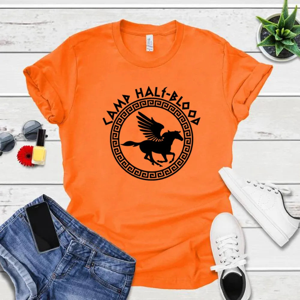 Camp Half Blood T Shirts Fall Training Camp Game Tshirt Halloween