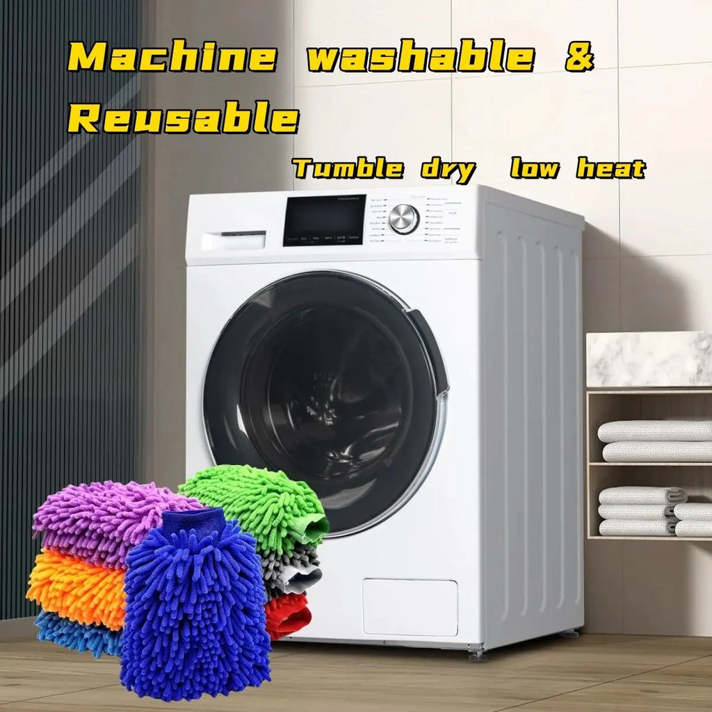 Microfiber Car Wash Mitt Double Sided Chenille Auto Gloves Ultra
