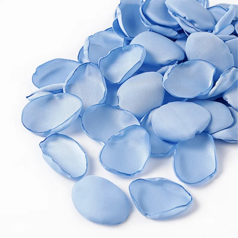 100pcs Mixed Blue Silk Satin Rose Petals Home Decor Vanlentine's Day