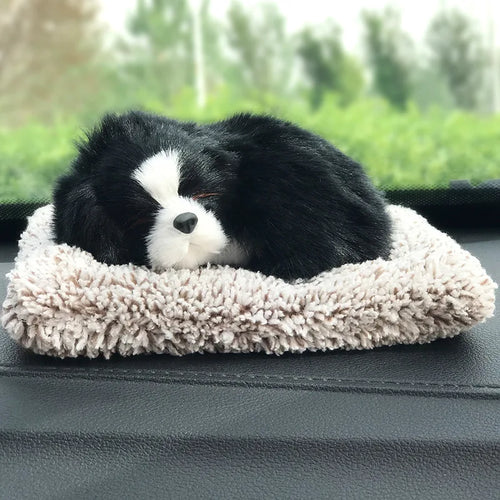 Car Dashboard Ornaments Decor Cute Simulation Plush Cats Dogs Toy