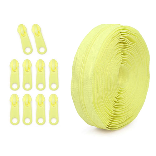 1 group = 4.5m zipper + 10 plastic zipper heads, 20 colors optional,