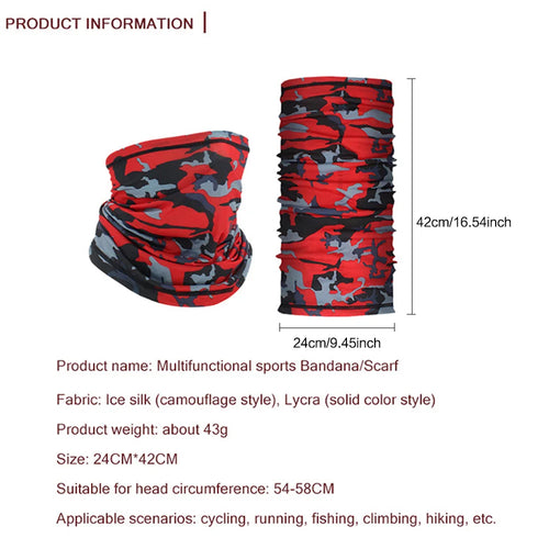 1 PCS Cycling Face Mask Breathable Headscarf Bandana Scarf Neck