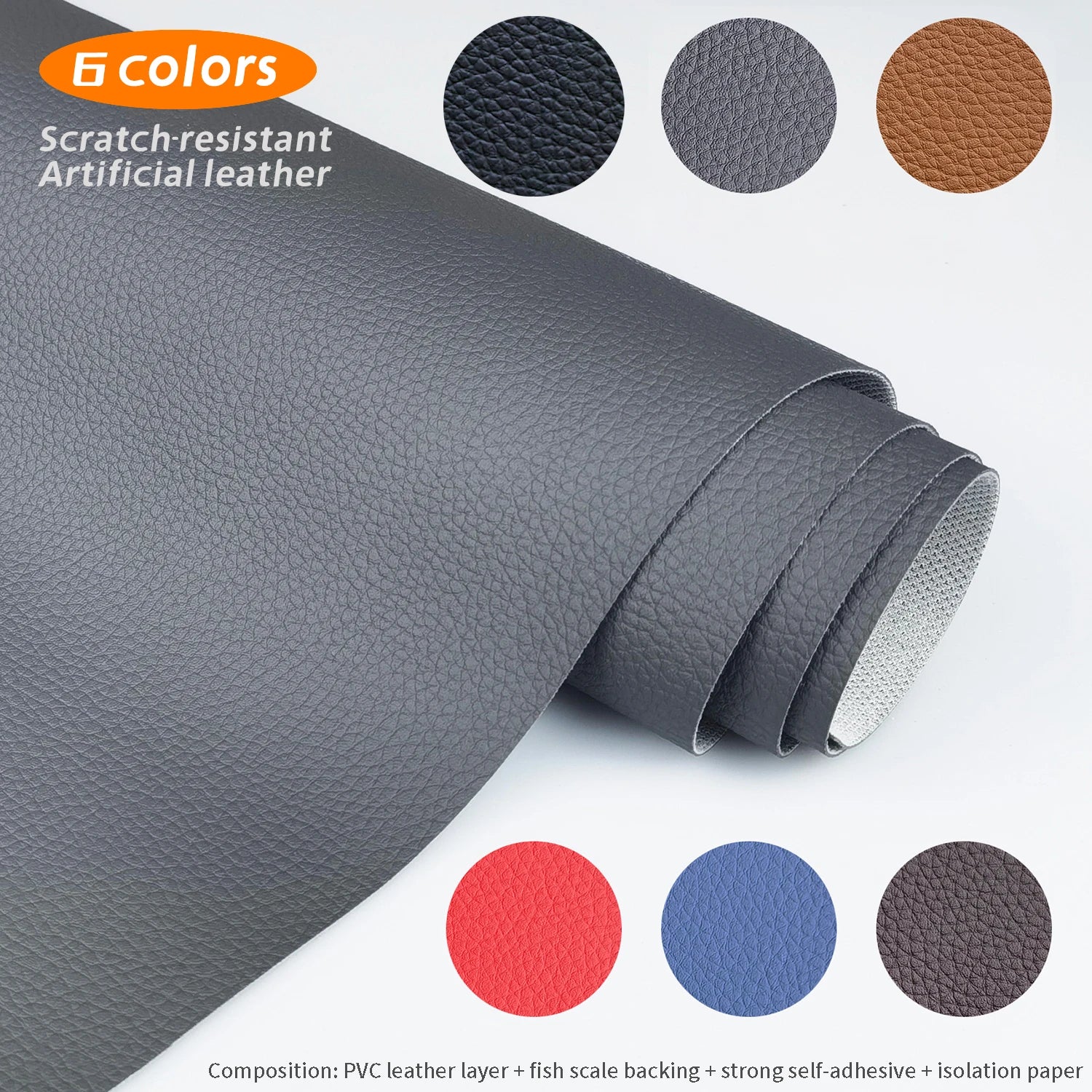 0.9mm Soft Artificial Leather With Self-adhesive Adhesive Repair