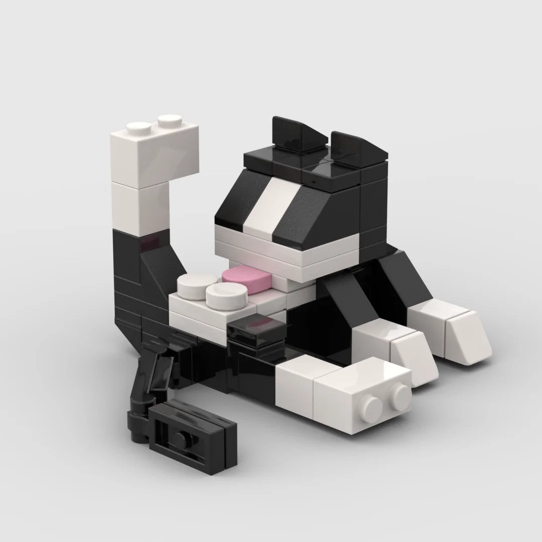 Animal Series 62Pcs MOC Bricks Cat Figires DIY Building Blocks Kids