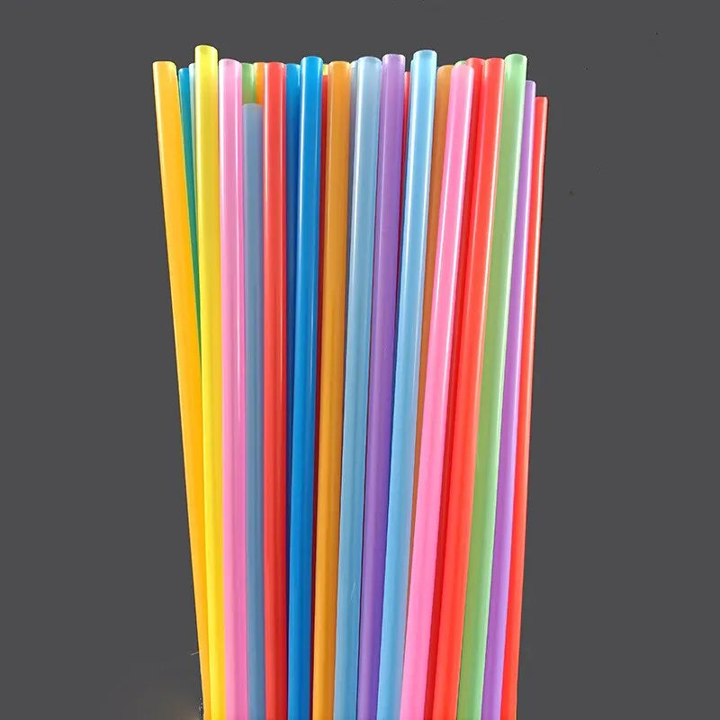 100PCS Disposable Plastic Straws Colorful Party Event Drinking Straws