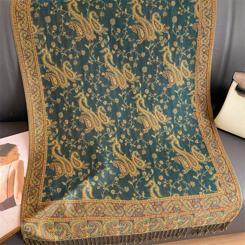 Bohemia Pashmina Hijab Scarf Long Muslim Cashmere Shawl Female Foulard