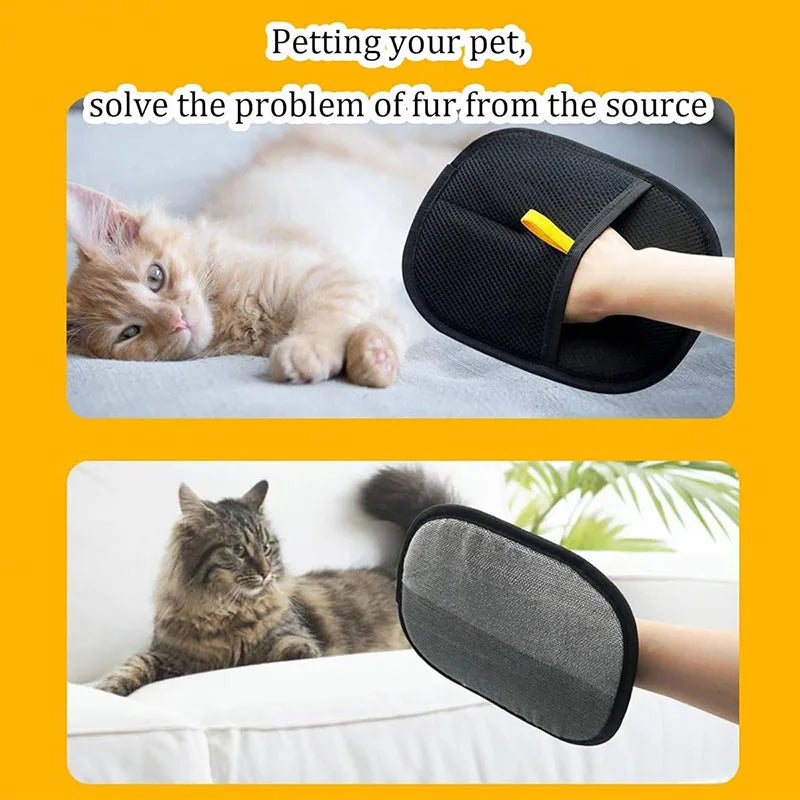 Pet Hair Removal Tools Reusable Gloves Pet Double Sided Beauty Gloves