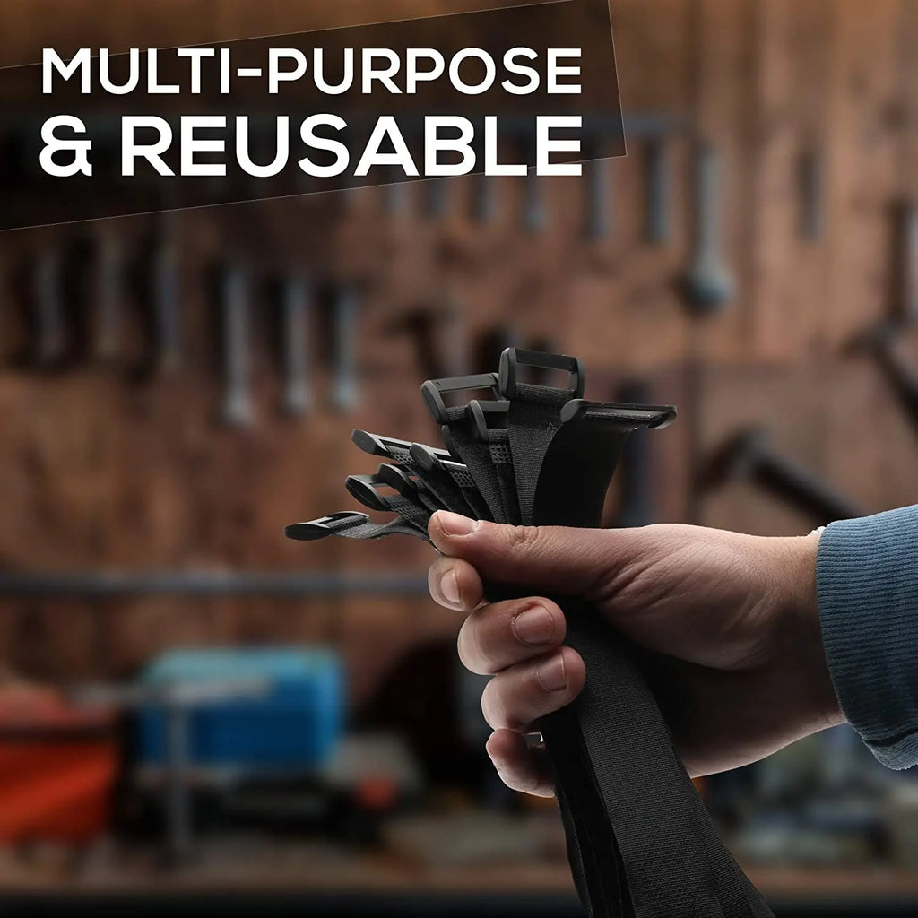 10pcs Reusable Cable Straps Multipurpose Quality Hook and Loop