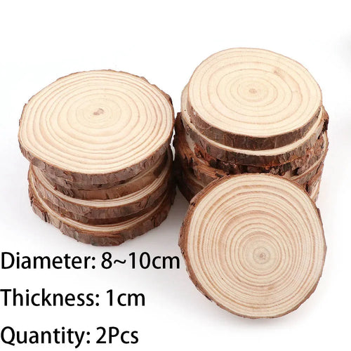 3-16CM/1-10pcsThick Natural Pine Round Unfinished Wood Slices Circles