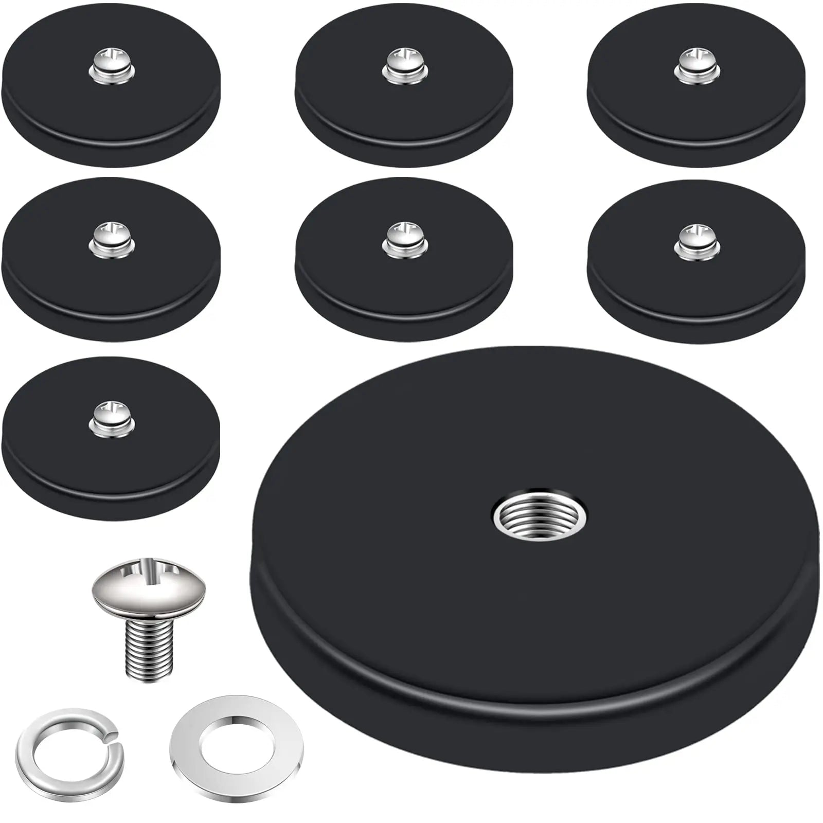 Strong Rubber Coated Magnets, Neodymium Magnets with M4 Female Thread