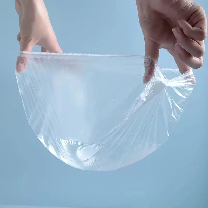 Women's Disposable Shower Cap, Plastic Waterproof Head Cover, Pink Spa