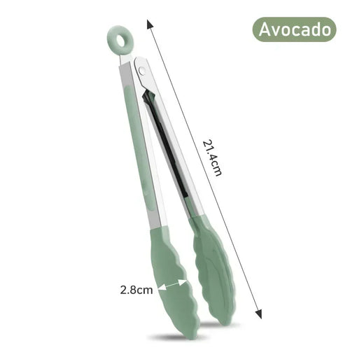 7 Inch Food Tongs Creative Non-slip BBQ Grilling Tongs Salad Bread