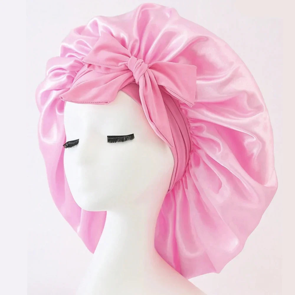 Satin Silk Hair Bonnet | Adjustable Tie Band | Sleep Bonnet for Women