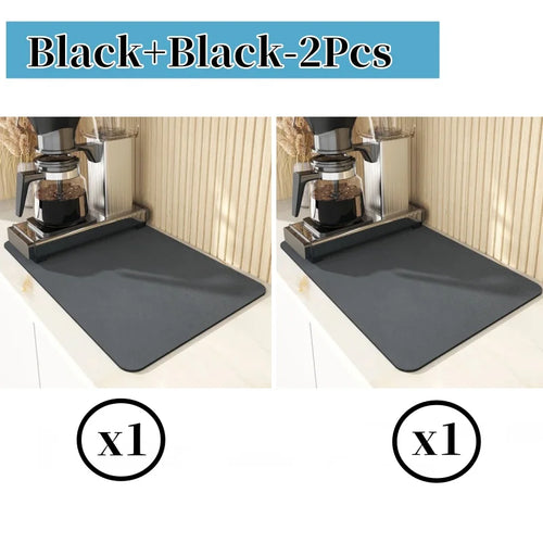 Super Absorbent Large Kitchen Absorbent Mat Antiskid Draining Coffee