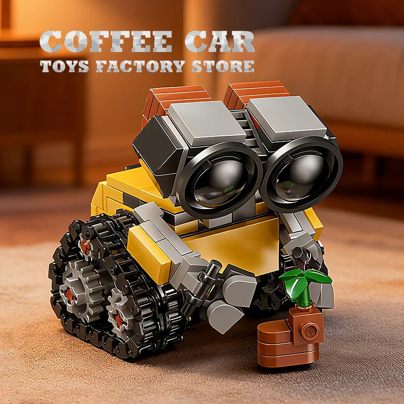 Space Mini Robot MOC Building Bricks Toys 217Pcs Tracked Bot Model