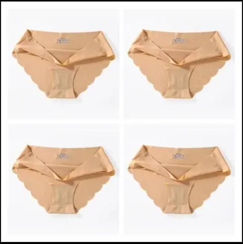 4 PCS/Lot Seamless Panties for Women Plain Panties Slip Silk Female