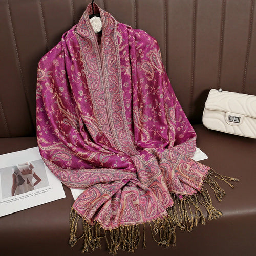 Bohemia Pashmina Hijab Scarf Long Muslim Cashmere Shawl Female Foulard