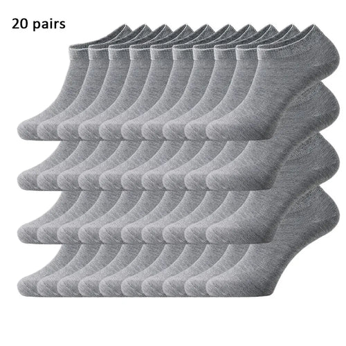 4/5/10/20/40 Pairs of Solid Color Socks, Soft and Lightweight Ankle