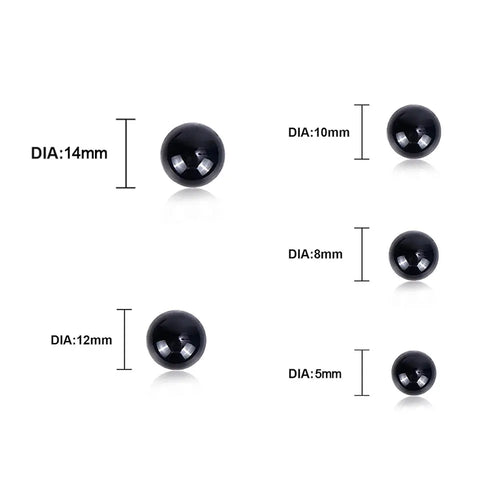 100pcs 5/8/10/12/14mm Black Plastic Safety Eyes For Toys Amigurumi DIY