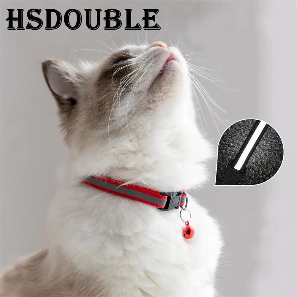 2Pcs/Pack 12 Colors Reflective Adjustable Cats And Small Dogs Collars