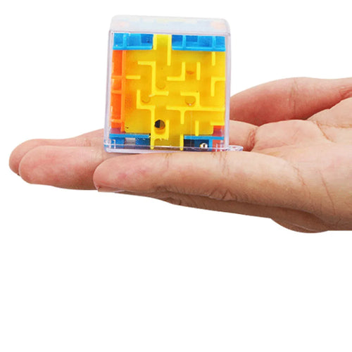 Mini 3D Maze Magic Cube Six-sided Transparent Puzzle Speed Cube