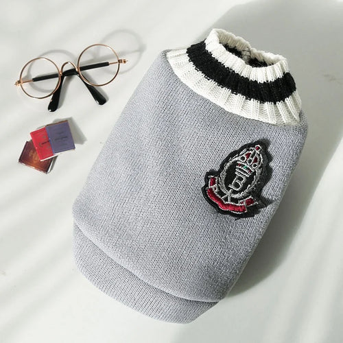 Pet Solid Costume  Cat Clothes Autumn Winter Jacket Christmas Sweater