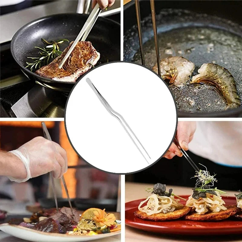 3/1Pcs Kitchen Tweezer Utensil BBQ Tweezer Food Clip Kitchen Bar Chief