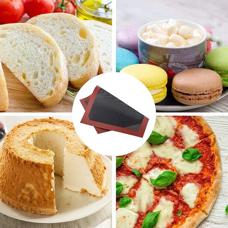 Reusable Silicone Baking Mats Non-Stick BBQ Grill Mat Pad Baking Sheet