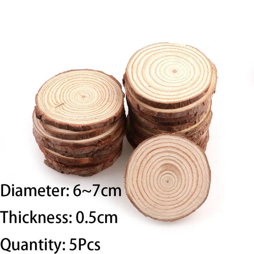 3-16CM/1-10pcsThick Natural Pine Round Unfinished Wood Slices Circles