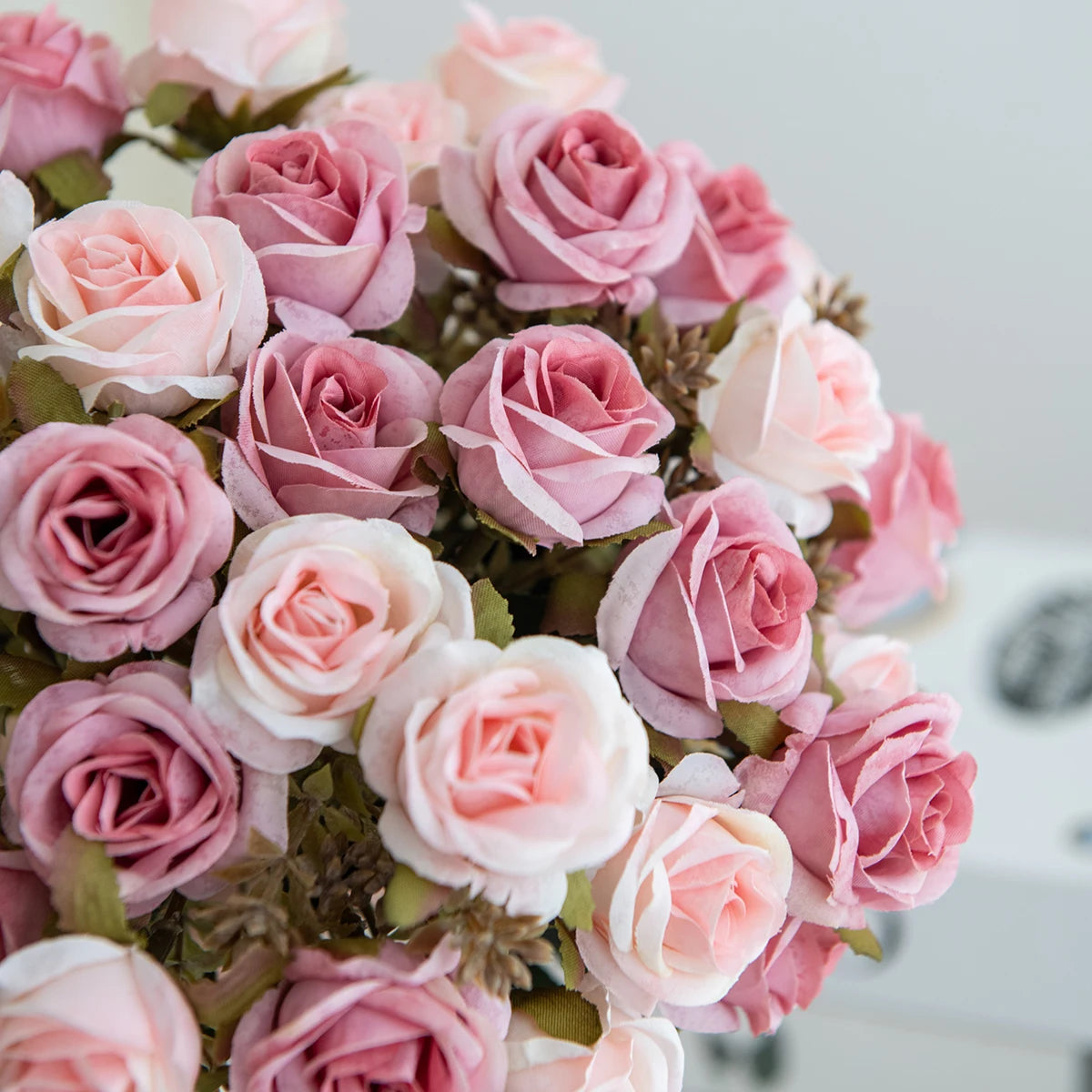 Silk Rose Artificial Flower Hotsale Wedding Bridal Bouquet Home