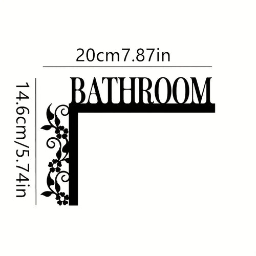 1pc Modern Metal Toilet Door Sign - Stylish Thinking Room Wall