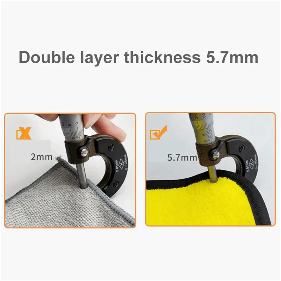 1/2/6pcs Microfiber Cleaning Towel Thicken Soft Drying Cloth Car Body