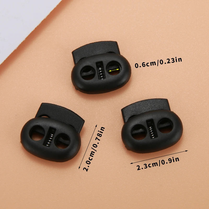 Plastic Cord Lock Stopper Toggle Clip Block Retainer for Drawstring