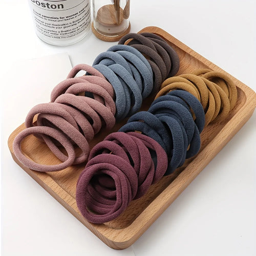 50/100pcs Soft Elastic Hair Ties Hair Bands Decorative Hair