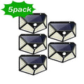 LED Solar Wall Lamp with Motion Sensor, 4 Sides, Luminous, Waterproof,