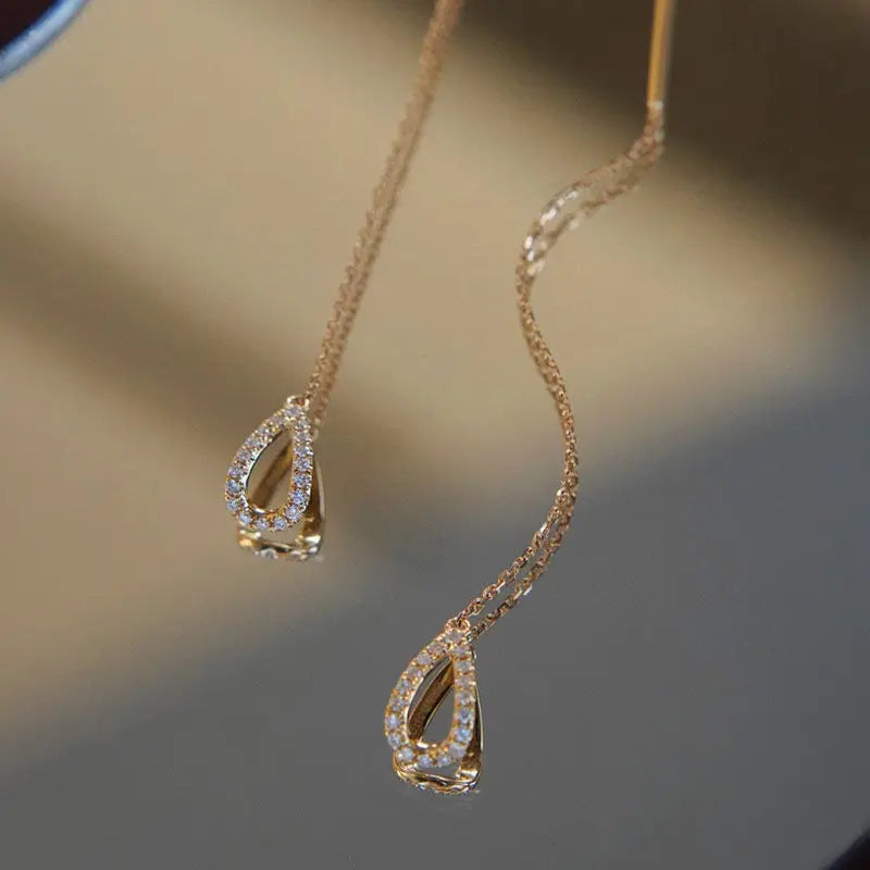 Exquisite Drop Ear Line Long Hanging Earrings For Women Zircon Crystal