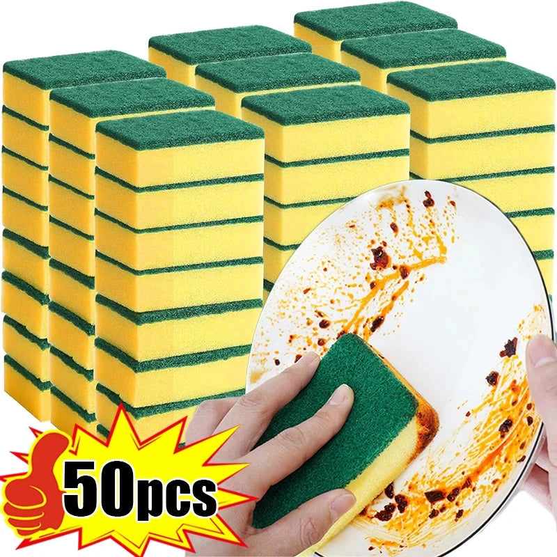 Double sided magic sponge for motorcycles, pots, and kitchens -