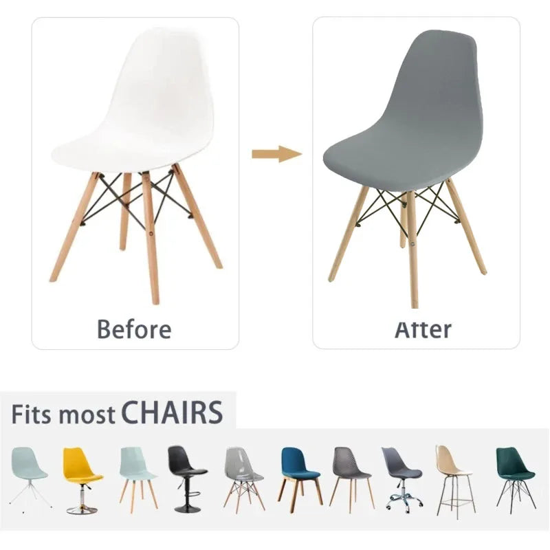 Elastic Shell Chair Cover Stretch Dining Chair Cover Seat Covers