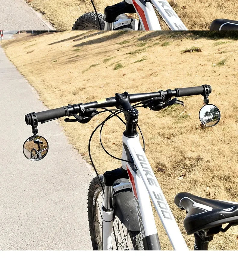 2PCS Bicycle Rearview Mirror 360 Degree Adjustable Rotatable Universal
