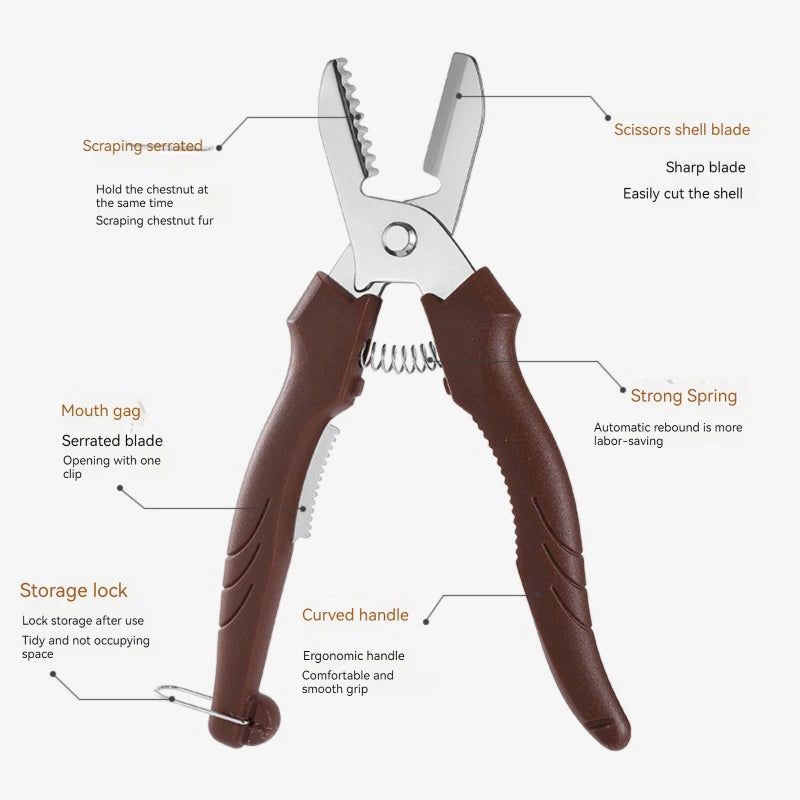 Multipurpose Chestnut Scissors Peeler Chestnut Shell Peeling and