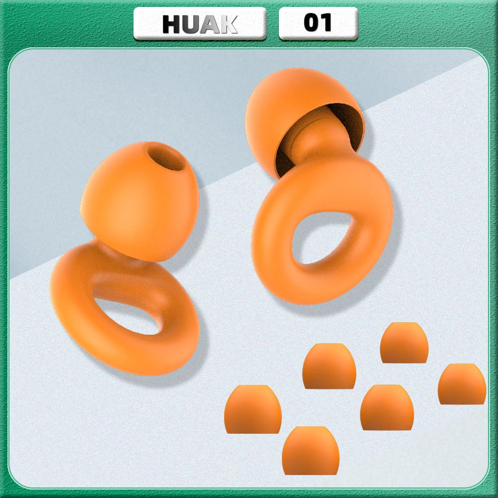 HUAK Concert Ear Plugs, High Fidelity Noise Cancelling Silicone Ear