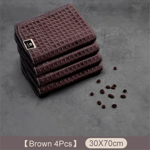 1/4pc Coffee Bar Barista Cleaning Towel Super Absorbent Microfiber